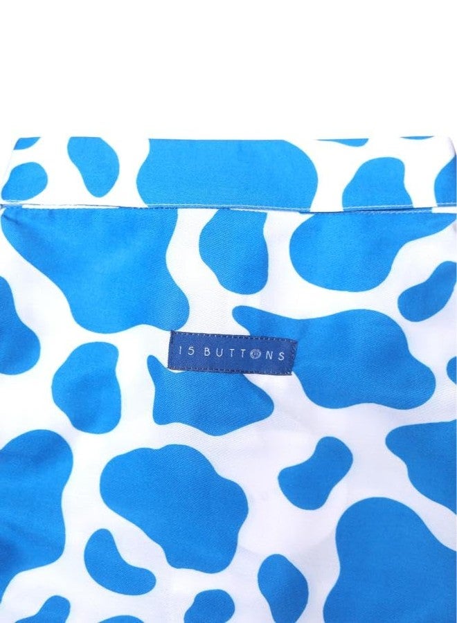 15 Buttons Rayon Blue and White Parent (M) - Image 2